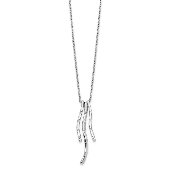 Goldia 14k White Gold Real Diamond Necklace Necklaces