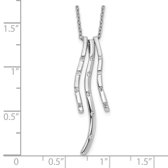 Goldia 14k White Gold Real Diamond Necklace Necklaces
