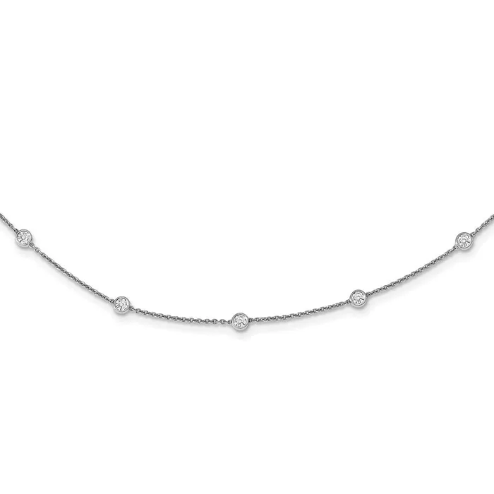 Goldia 14K White GoldTrue Origin Lab Grown Real Diamond VSSI D E F Fancy Station Necklace Necklaces Goldia 14K White GoldTrue Origin Lab Grown Real Diamond VSSI D E F Fancy Station Necklace Necklaces