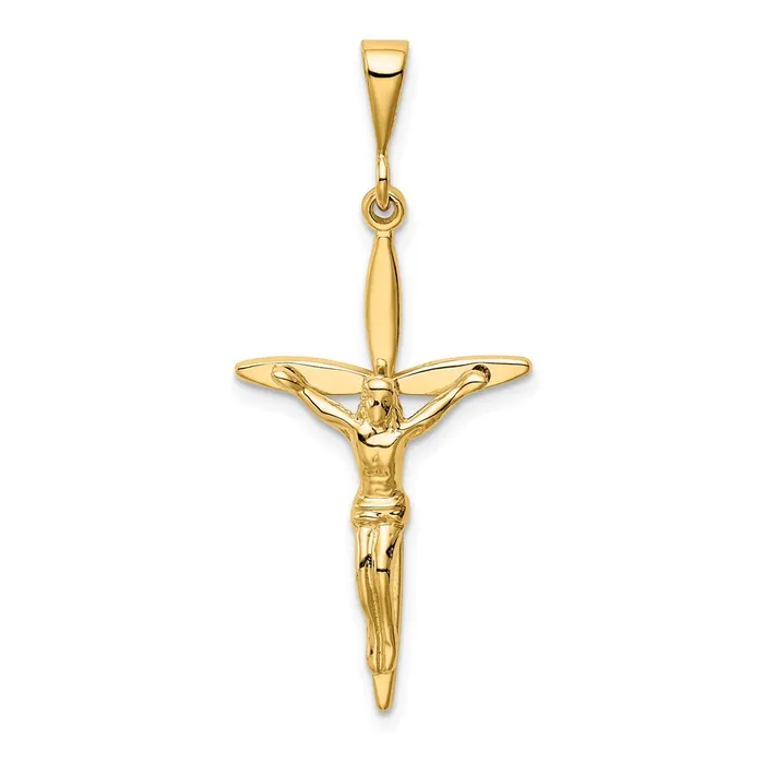 Goldia 14k Yellow Gold Passion Crucifix Pendant PreStyled Sets