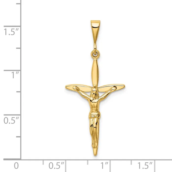 Goldia 14k Yellow Gold Passion Crucifix Pendant PreStyled Sets