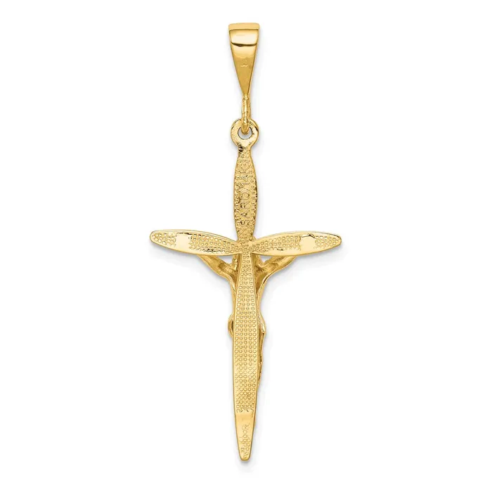 Goldia 14k Yellow Gold Passion Crucifix Pendant PreStyled Sets
