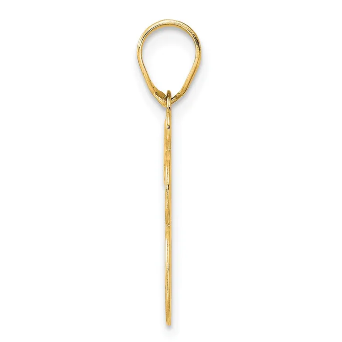 Goldia 14k Yellow Gold Polished Etched Number 78 Pendant PreStyled Sets