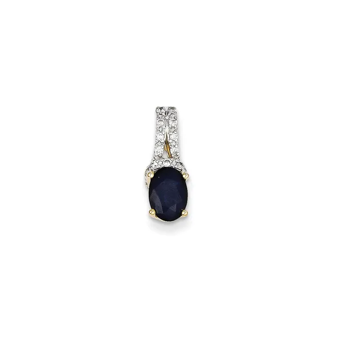 Goldia 14K Yellow Gold Real Diamond u0026 Sapphire Pendant PreStyled Sets