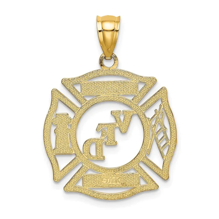 Goldia 14k Yellow Gold VFD DWIGHT MEMBER In Shield Charm Charm Necklaces