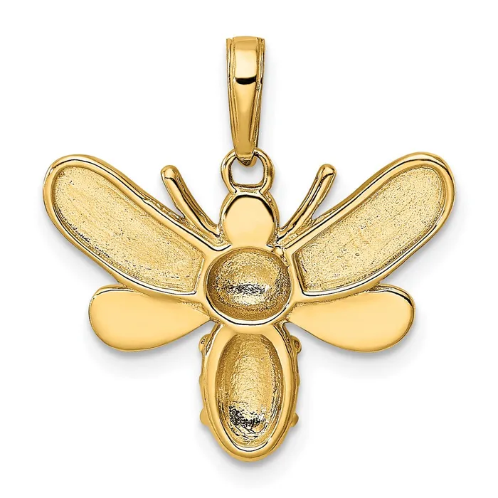 Goldia 14k Yellow u0026 Rhodium Gold and White Rhodium Diamondcut Bumblebee Pendant Necklaces