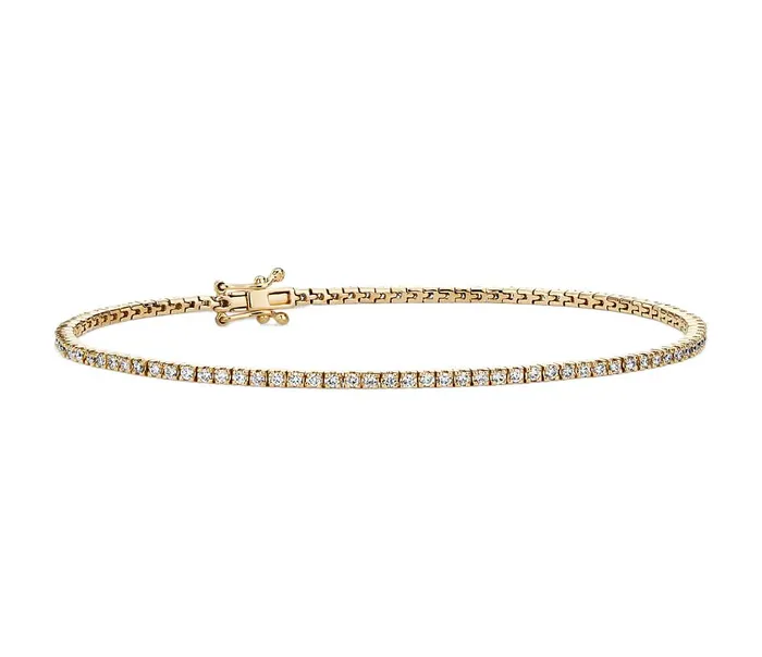 Goldia 34 ct tw Classic FourProng Natural Diamond Tennis Bracelet in 10K Yellow Gold Bracelets Goldia 34 ct tw Classic FourProng Natural Diamond Tennis Bracelet in 10K Yellow Gold Bracelets