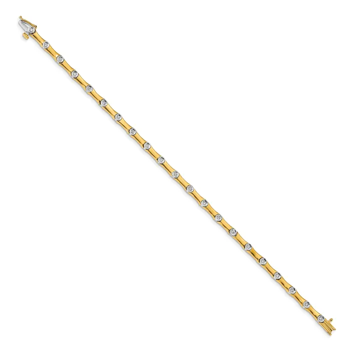 Goldia Bracelets 14k TwoTone 14 Ct Lab Grown Diamond VSSI G 75 inch Bracelet