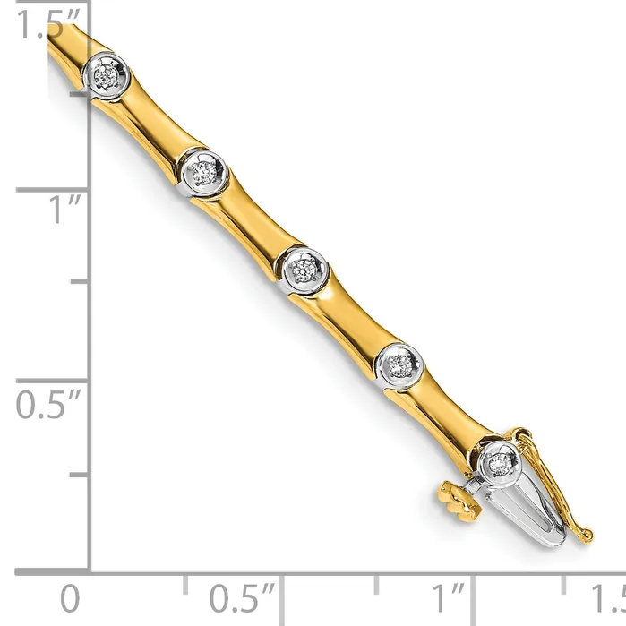 Goldia Bracelets 14k TwoTone 14 Ct Lab Grown Diamond VSSI G 75 inch Bracelet