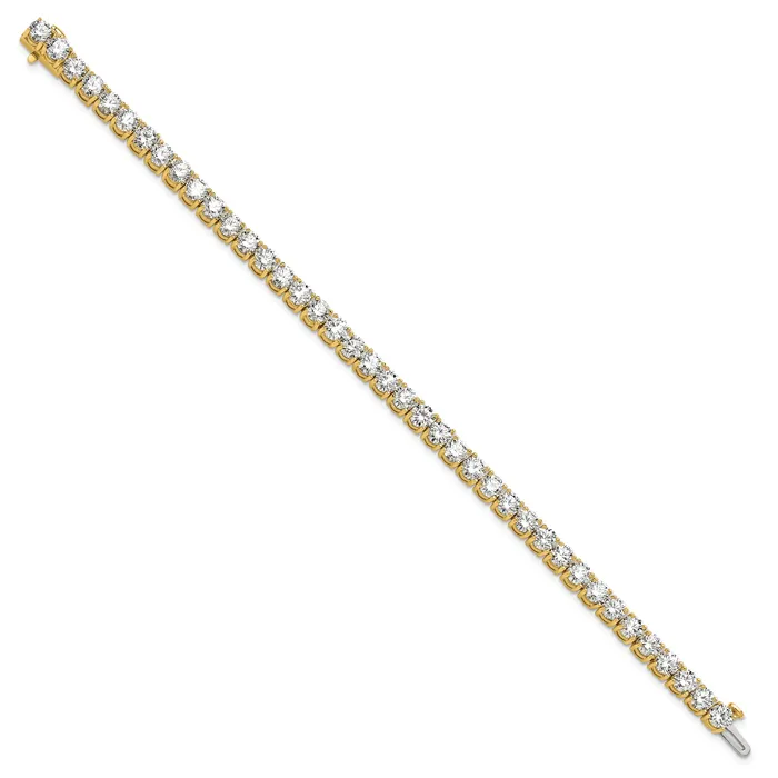 Goldia Bracelets 14k Yellow Gold 12 12 Ct Lab Grown Diamond VSSI G Tennis Bracelet