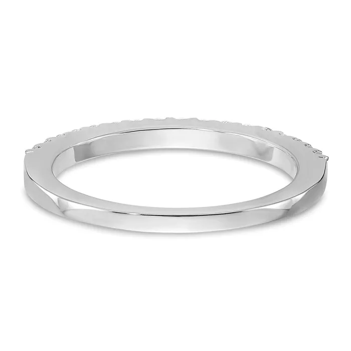 goldiaca 14K White Gold Real Diamond Band Rings
