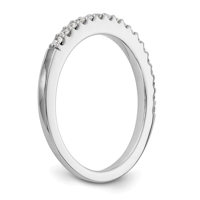 goldiaca 14K White Gold Real Diamond Band Rings
