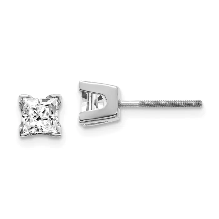 goldiaca 14k White Gold VS Quality Complete Princess Cut Diamond Earrings Earrings goldiaca 14k White Gold VS Quality Complete Princess Cut Diamond Earrings Earrings