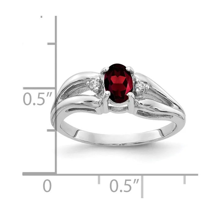goldiaca Rings 14k White Gold 6x4mm Oval Garnet Checker VS Real Diamond ring goldiaca Rings 14k White Gold 6x4mm Oval Garnet Checker VS Real Diamond ring