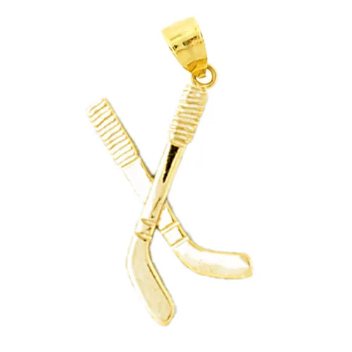 Goldia Charm Necklaces 14K Gold Crossing Golf Clubs Charm