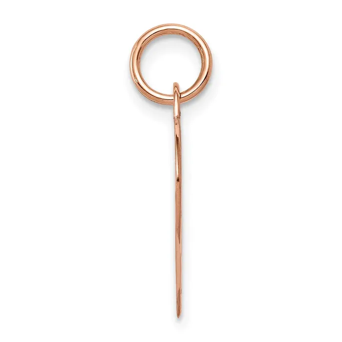 Goldia Charm Necklaces 14k Rose Gold Plain 018 Gauge Engraveable Heart Disc Charm