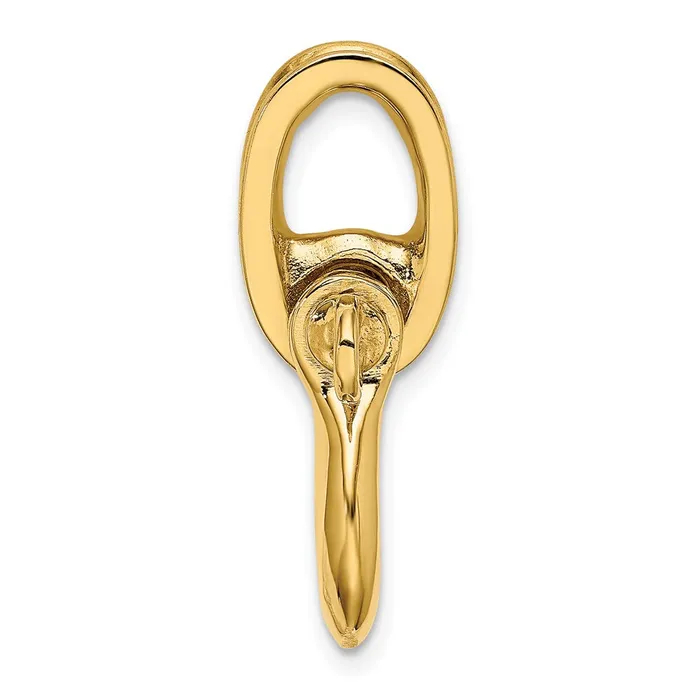 Goldia Charm Necklaces 14k Yellow Gold 3D Medium Shackle Charm