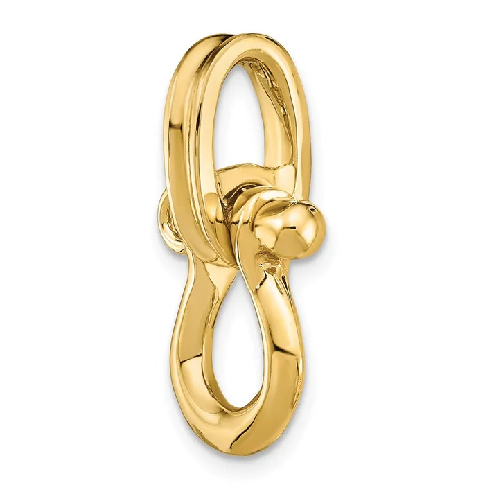 Goldia Charm Necklaces 14k Yellow Gold 3D Medium Shackle Charm