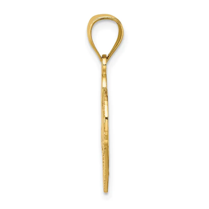 Goldia Charm Necklaces 14k Yellow Gold LOVE Script in Heart Frame Charm