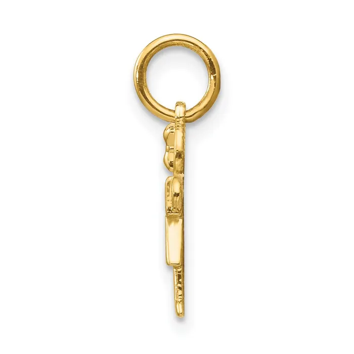 Goldia Charm Necklaces 14k Yellow Gold Mini Girl Hugs Charm