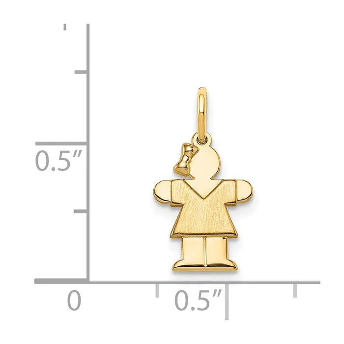 Goldia Charm Necklaces 14k Yellow Gold Mini Girl Hugs Charm