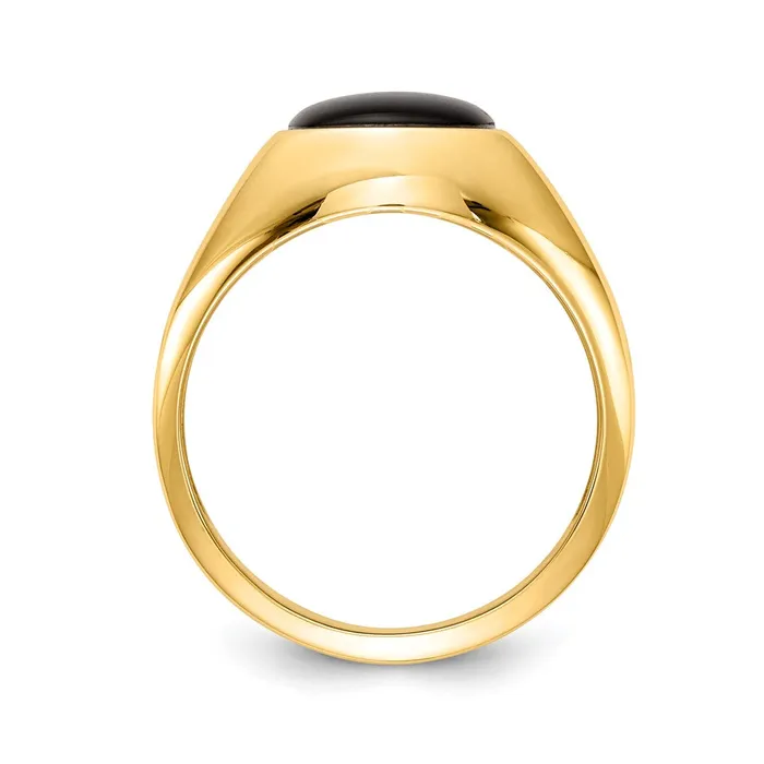 Goldiacom 14K Yellow Gold AA Real Diamond mens ring Rings