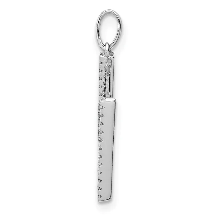 Goldiacom Necklaces 14k White Gold Diamond Initial H Pendant