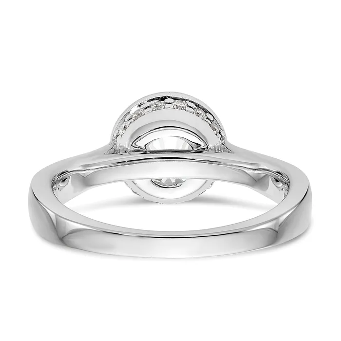 Goldiacom Rings 14k White Gold Round Bezel Set Simulated Diamond Engagement Ring Goldiacom Rings 14k White Gold Round Bezel Set Simulated Diamond Engagement Ring