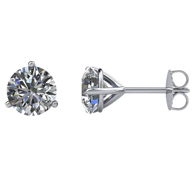 Goldia Earrings 1 12 CTW Diamond Friction Post Stud Earrings in 14kt White Gold Goldia Earrings 1 12 CTW Diamond Friction Post Stud Earrings in 14kt White Gold