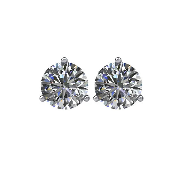 Goldia Earrings 1 12 CTW Diamond Friction Post Stud Earrings in 14kt White Gold