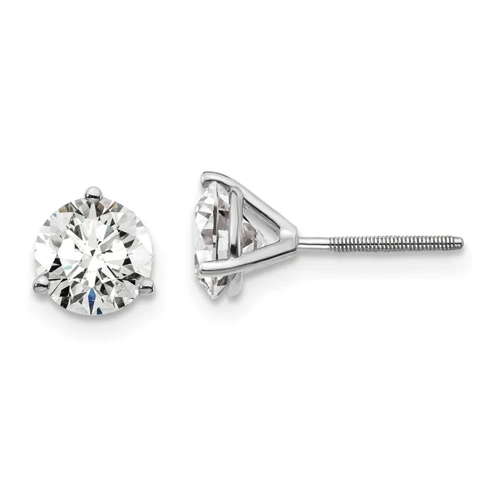 Goldia Earrings 14k White Gold 1 12 ctw Certified Lab Grown Diamond VSSI G Round 3 Prong Heavy Wt Screwback Stud Earrings Goldia Earrings 14k White Gold 1 12 ctw Certified Lab Grown Diamond VSSI G Round 3 Prong Heavy Wt Screwback Stud Earrings