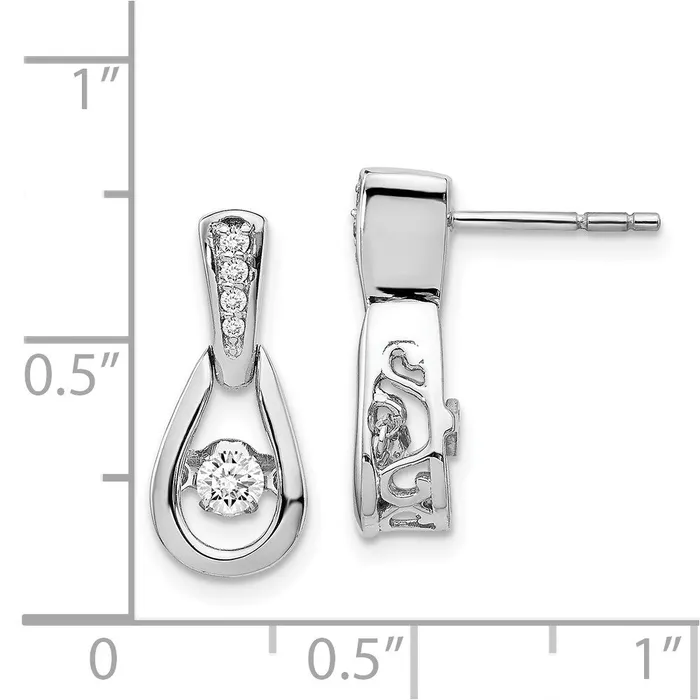 Goldia Earrings 14k White Gold Vibrant Real Diamond Earrings