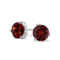 Goldia Earrings 70mm Garnet Stud Earrings in Sterling Silver