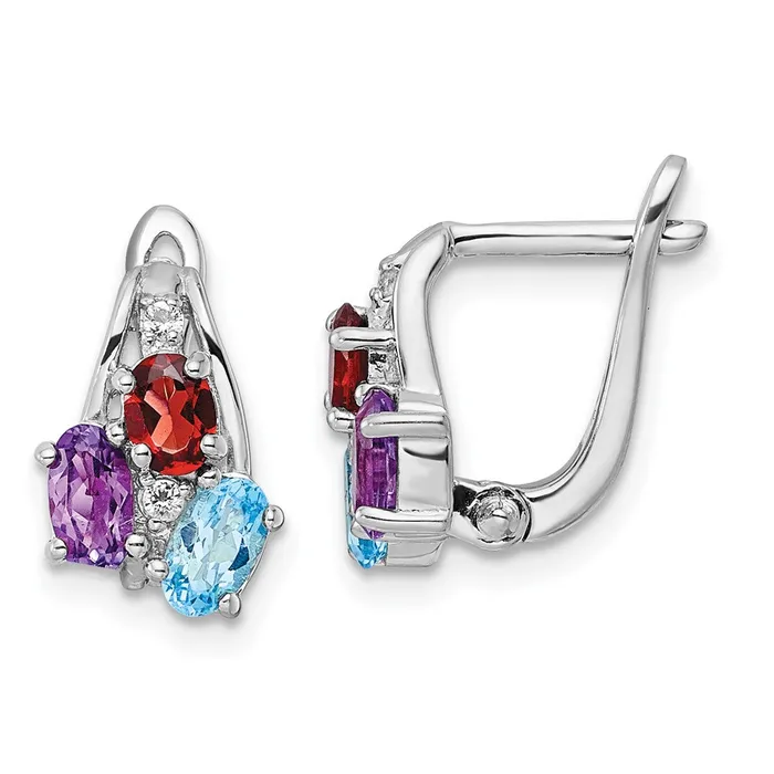 Goldia Earrings Sterling Silver RHplated 146tw BTAMGAWT Hinged Earrings