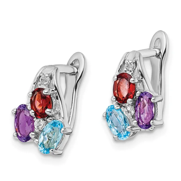 Goldia Earrings Sterling Silver RHplated 146tw BTAMGAWT Hinged Earrings
