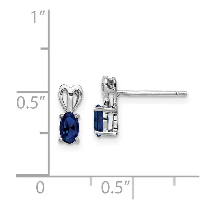 Goldia Earrings Sterling Silver Rhodiumplated Created Sapphire Earrings