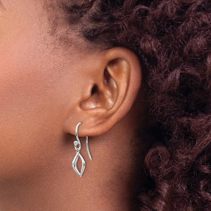 Goldia Earrings White Ice Sterling Silver Rhodiumplated Diamond Shepherd Hook Earrings