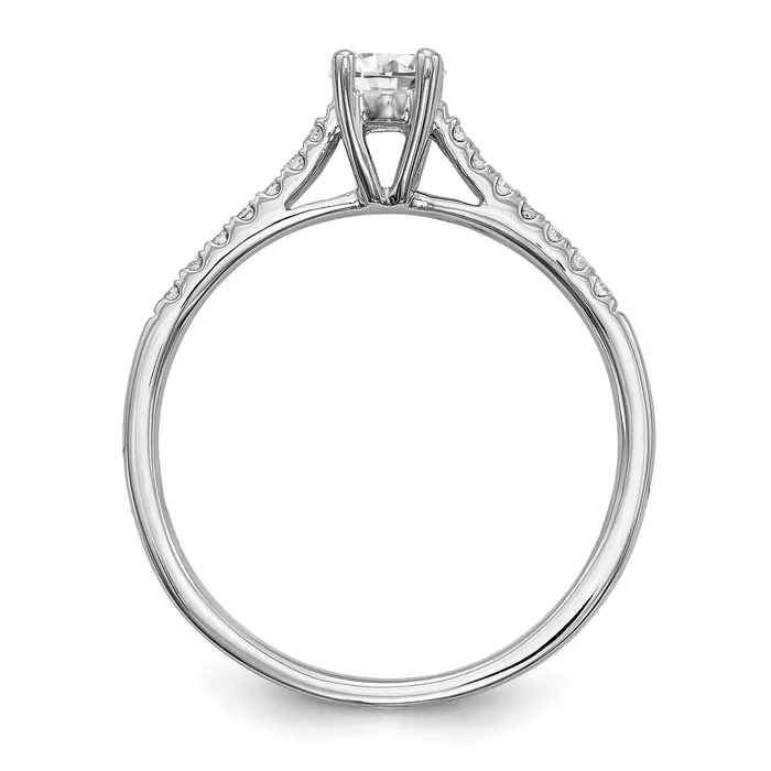 Goldia First Promise 14k White Gold 15 Ct Lab Grown Diamond VSSI G Petite Engagement Ring Rings