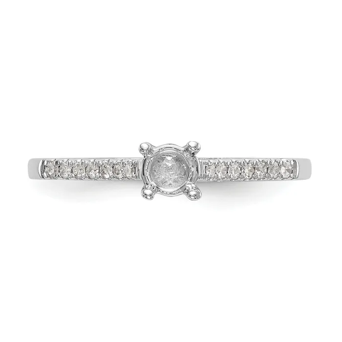 Goldia First Promise 14k White Gold 15 Ct Lab Grown Diamond VSSI G Petite Engagement Ring Rings