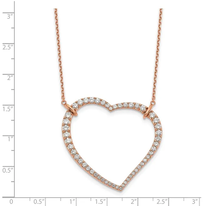 Goldia Necklaces 14k Rose Gold Heart Pendant with Chain