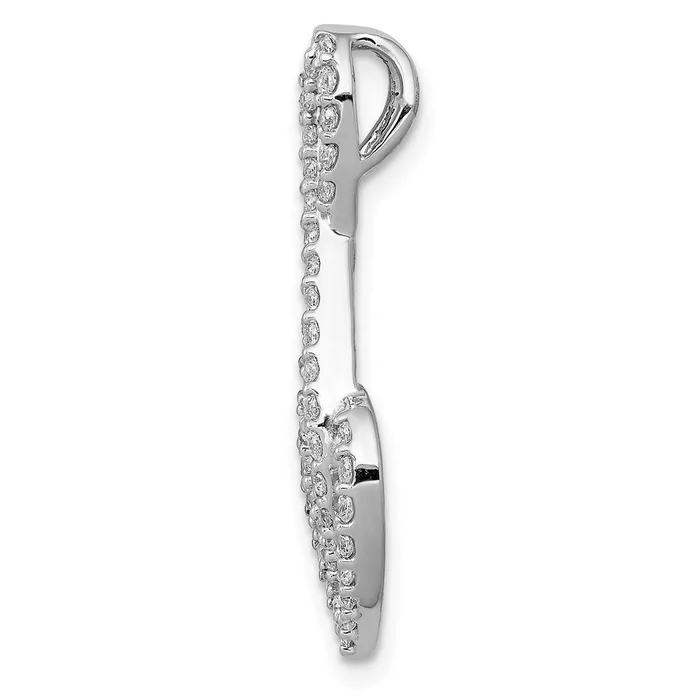 Goldia Necklaces 14k White Gold 12ct Real Diamond Fancy Heart Infinity Chain Slide