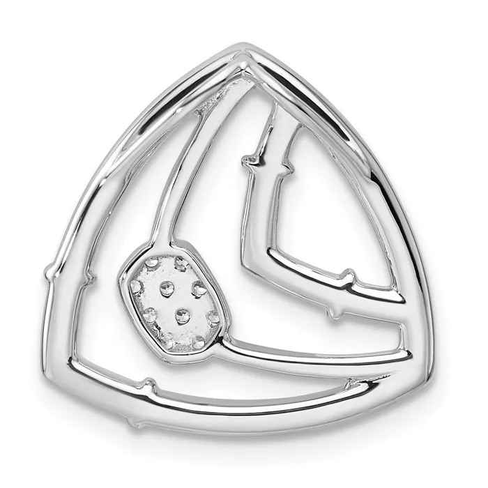 Goldia Necklaces 14K White Gold Lab Grown Diamond VSSI G Triangle Chain Slide