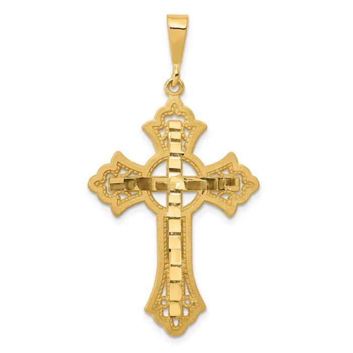 Goldia Necklaces 14k Yellow Gold Diamondcut Celtic Cross Pendant