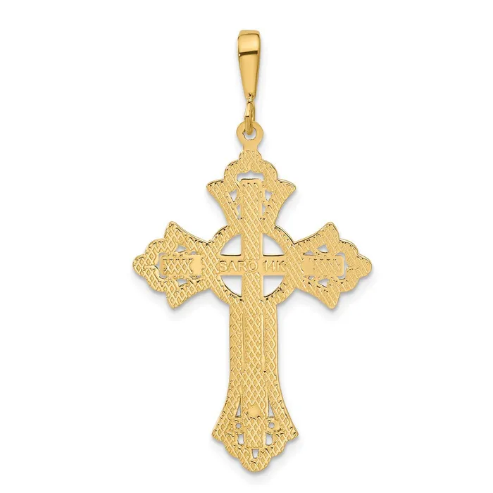 Goldia Necklaces 14k Yellow Gold Diamondcut Celtic Cross Pendant