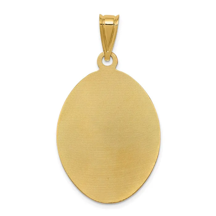 Goldia Necklaces 14k Yellow Rhodium Gold wRhodium DC Lady Of Guadalupe Oval Pendant