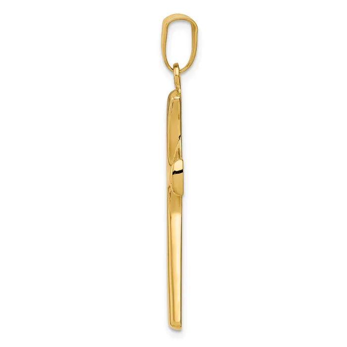 Goldia Necklaces 14k Yellow Rhodium Gold wRhodium Fancy Cross Pendant