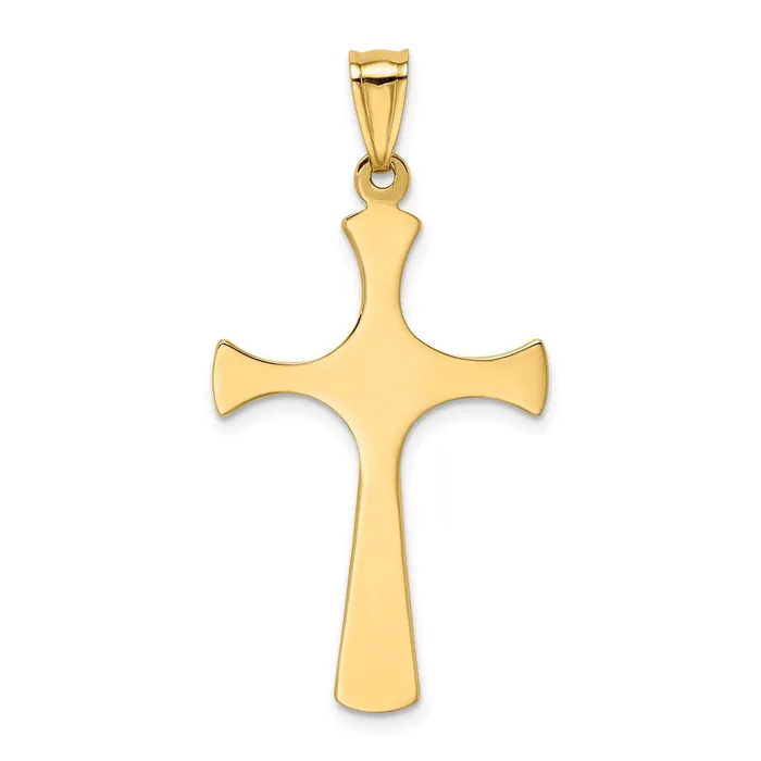 Goldia Necklaces 14k Yellow Rhodium Gold wRhodium Fancy Cross Pendant