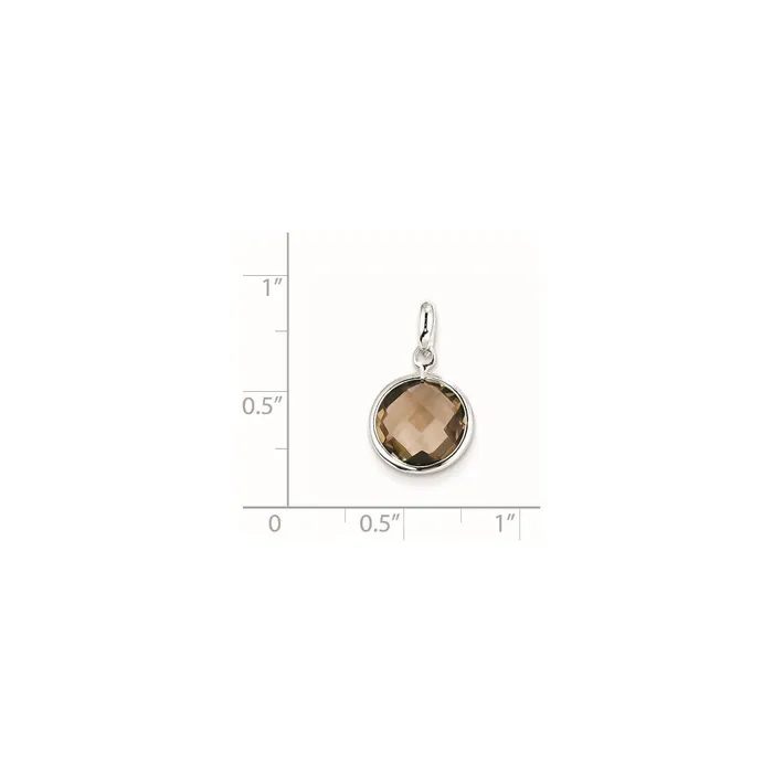 Goldia Necklaces Sterling Silver Rhodiumplated Smoky Quartz Pendant