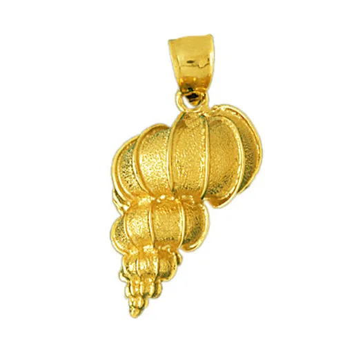 Goldia PreStyled Sets 14K Gold 22MM Wentletrap Gastropod Seashell Pendant