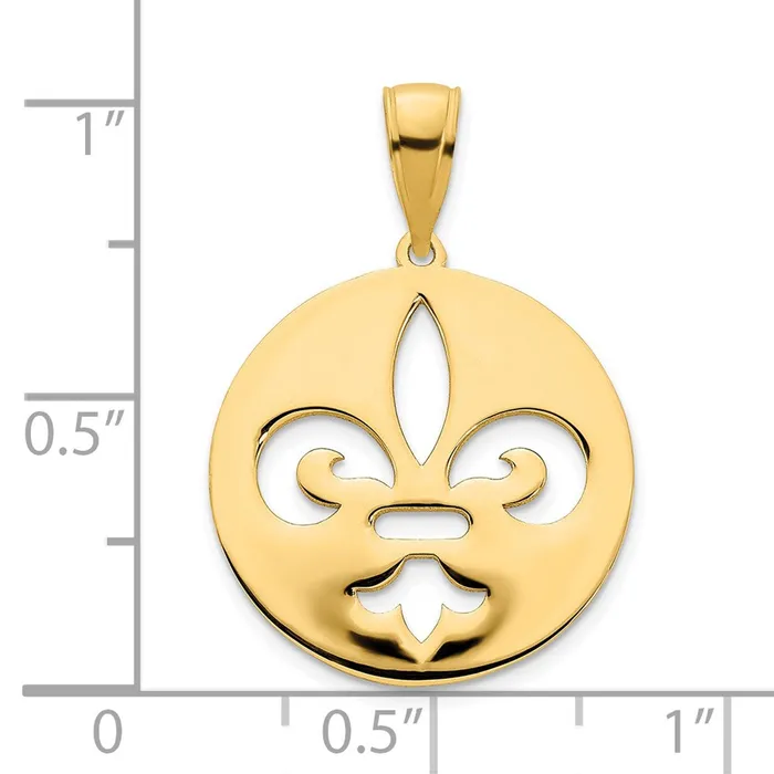 Goldia PreStyled Sets 14k Yellow Gold Fleur de Lis Pendant
